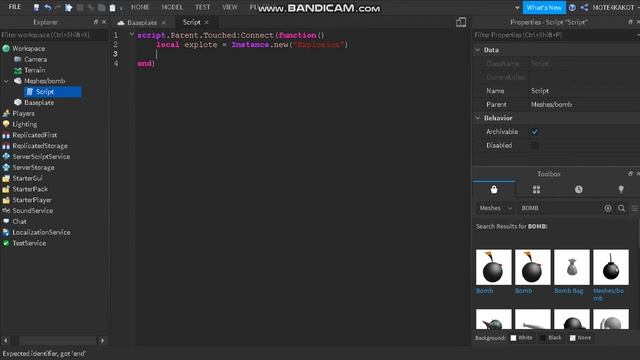 Как сделать бомбу своими руками(Roblox Studio) смотреть онлайн