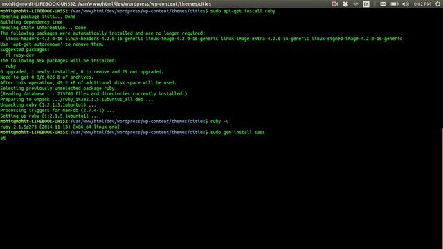 Install Sass on Ubuntu just under 90 seconds ( no voice) смотреть онлайн