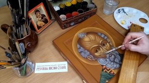 Иконопись / икона Святителя Николая Чудотворца, процесс написания