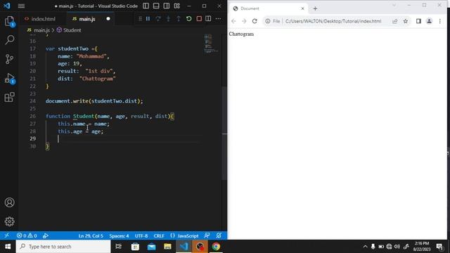 Javascript#26 Javascript object and Constructor bangla tutorial