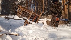 Завелась или нет. Запуск бензопилы Jonser в - 40°.