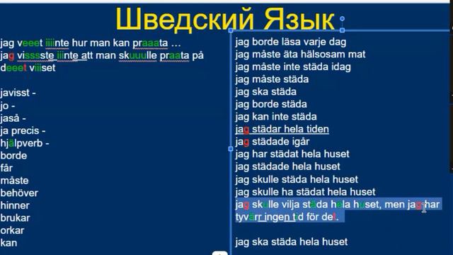 Шведский Язык Онлайн Урок Вебинар 13 часть 4ая смотреть онлайн