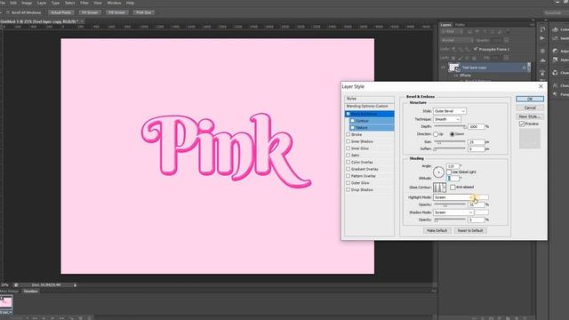 How to make Barbie 3D Text effect in Photoshop | Editable Pink Gloss Text PSD Tutorial смотреть онлайн