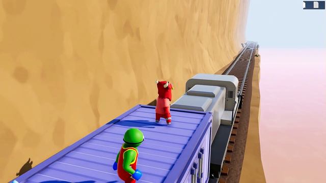 GANG BEASTS ONLINE - Try To Reach For The Cliff [MELEE] смотреть онлайн