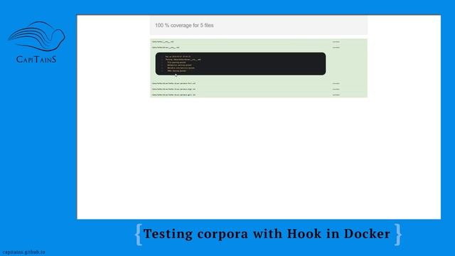 [Docker] Testing corpora with Hook смотреть онлайн