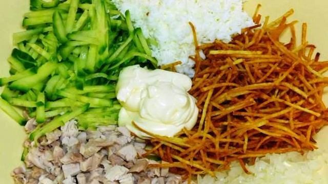 Салат Гнездо глухаря (рецепт классический)