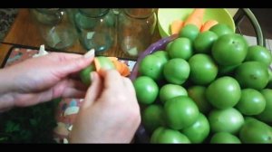 консервация на зиму, вкусные зелёные помидоры