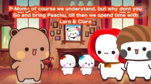 Peachu got sick part-2 | bubu dudu | peach goma | Gomu Peachu Love Story | bear panda | milk mocha