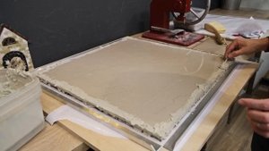 Как сделать мозаику из мрамора для пола? Показываем процесс сборки и шлифовки мозаики!