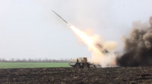 Боевая работа РСЗО "Смерч" в ходе спецоперации на Украине