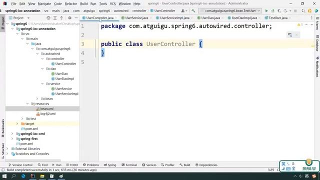 39 容器：IoC 基于注解管理Bean @Autowired注入（上） 清晰 480P смотреть онлайн