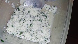 Творожный сыр (Рикотта) с чесноком и укропом