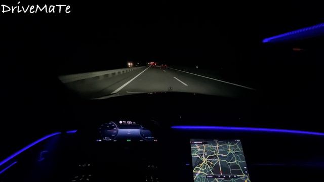 2021 Mercedes-Benz S500 W223 NIGHT TOP SPEED on AUTOBAHN by DriveMaTe смотреть онлайн