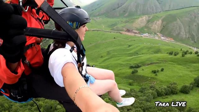 Первый полёт на параплане 🪂 #чегем ⛰#полетнапараплане 🤪