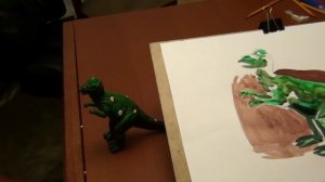 Как нарисовать динозавров акварелью. Урок №2