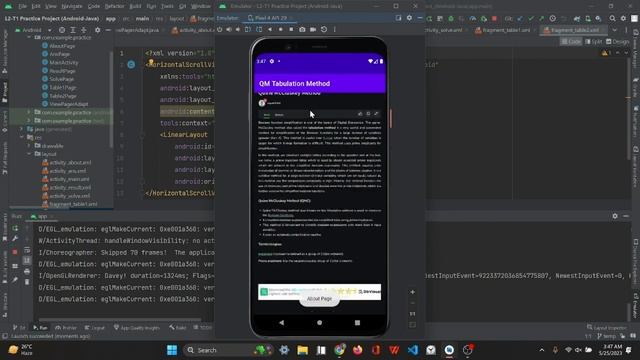 Android Project || Quine McCluskey Tabulation Method || Application using Java || Practice Project