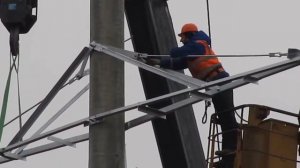 Замена траверс на опоре ПБ110-8 без демонтажа стойки!!!