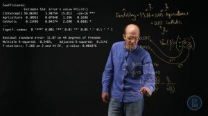 Уравнение линейной регрессии. Интерпретация стандартной таблички