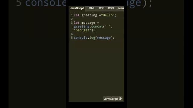 JavaScript String concat() method| Concantenation of strings | JavaScript tutorial for beginners
