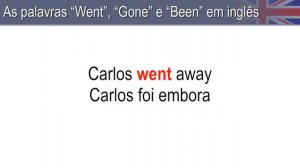 A diferença entre Went, Gone e Been em inglês