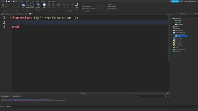 Roblox | How to do functions script in Roblox studio? (Beginners)