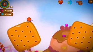 Зубастый красный шарик! Розовый шар пчелка. Игра где red ball собирает конфеты.