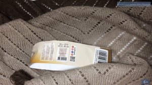 Шаль бактус спицами "Кофе с молоком" из пряжи ализе ангора голд омбре батик