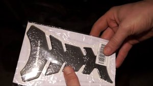 Наклейка на бак мопеда. Альфа