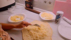 Супер вкусная Лепешка с сыром Моцарелла  и картошкой