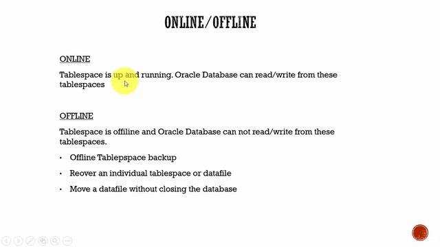 043 Online and Offline Tablespaces смотреть онлайн