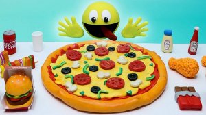 Сырная пицца и бургер - новые приключения Pac-Man в пластилиновом мире