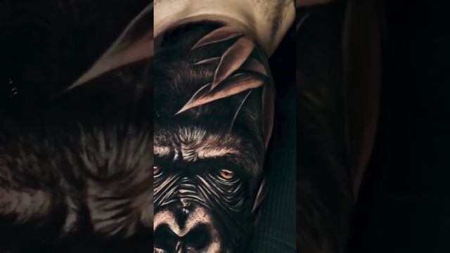 ￼ Gorilla tattoo King Kong ?  #tattoo #tattooart #short ￼