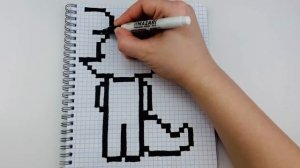 Как нарисовать аниматроника Фокси по клеточкам. Рисунки по Клеточкам