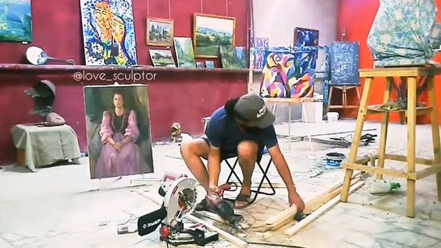 Самый простой мольберт тренога для мастер классов и живописи смотреть онлайн