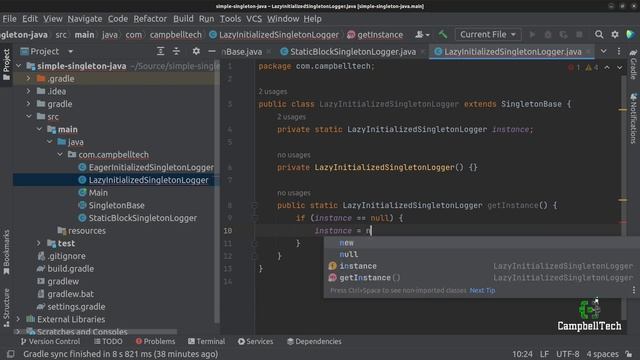Singleton Pattern in Java: Easy Tutorial смотреть онлайн