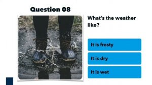 Weather Vocabulary Quiz in English | How's the Weather?