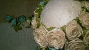 КРАСИВЫЙ СВАДЕБНЫЙ БУКЕТ ДЛЯ НЕВЕСТЫ из Лент Своими Руками Часть 3 / DIY Flowers Wedding