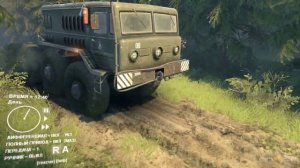 Грузовик Маз в грязи SpinTires Tech