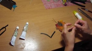 Мастер класс Брошь из кожи  Осенний лист с камнем