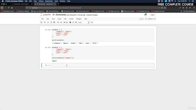 #84 - Dictionary Data Type in Python | Python Full Course - Beginner to Advanced [FREE]