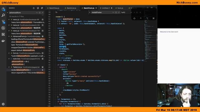 Open Source Programming - React and PHP - working on: Mashio 2019/03/15