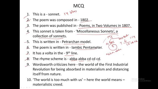 MCQ from The World Is Too Much With Us by William Wordsworth।। #slst #madrasah #slst_english смотреть онлайн