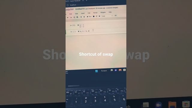 swap shortcut in python #python #shortcuts #students ..must watch