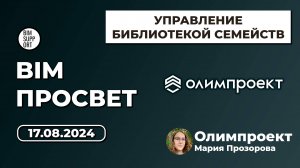 Как работают с ревит семействами в Олимпроект. Мария Прозорова. BIM Просвет