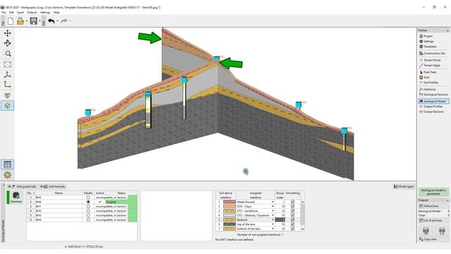 Create 3D Subsoil Model from Geological Cross Sections in GEO5 Stratigraphy смотреть онлайн