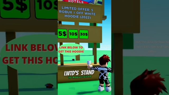 GET YOUR OFF-WHITE HOODIE NOW FOR ONLY 5 ROBUX ?? #shorts #viral #trending #roblox #recommended смотреть онлайн