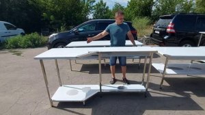 Стойка прикассовая из нержавющей стали