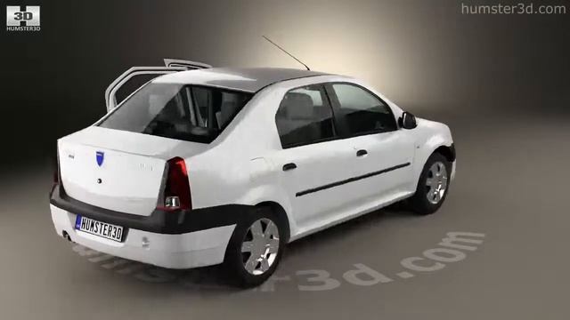 Dacia Logan with HQ interior 2004 3D model by Humster3D.com смотреть онлайн