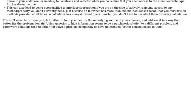 Should one prefer a generic version of a function, even if it's not re-used (yet)? смотреть онлайн