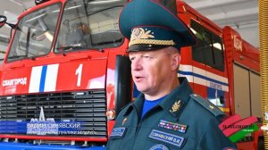 Министр МЧС Республики Беларусь Вадим Синявский во время открытия нового здания РОЧС